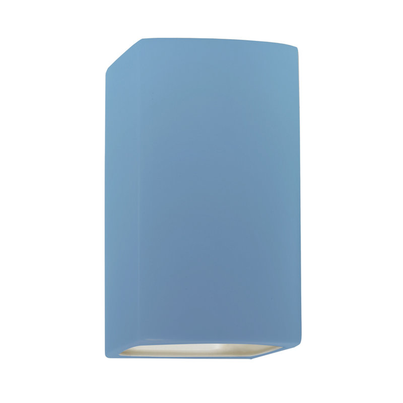 Plafonnier encastré d'extérieur à DEL Friedhelm, H 9,5 po x l 5,25 po x P 4,5 po, Bleu ciel