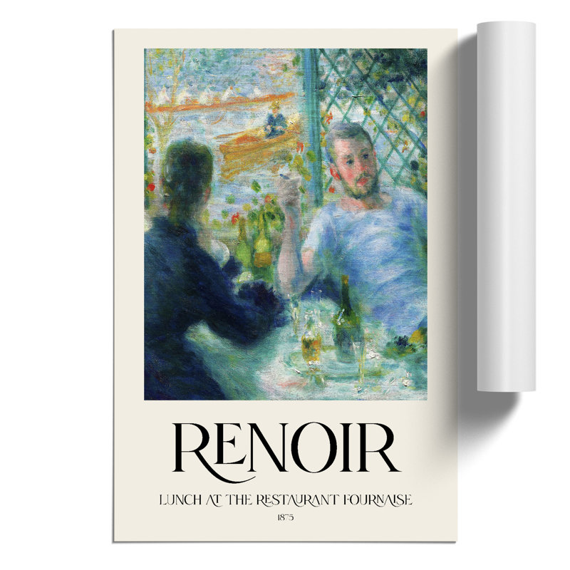 Lunch At The Restaurant Fournaise by Pierre-Auguste Renoir - No Frame Print, 42cm H x 30cm W x 0.1cm D