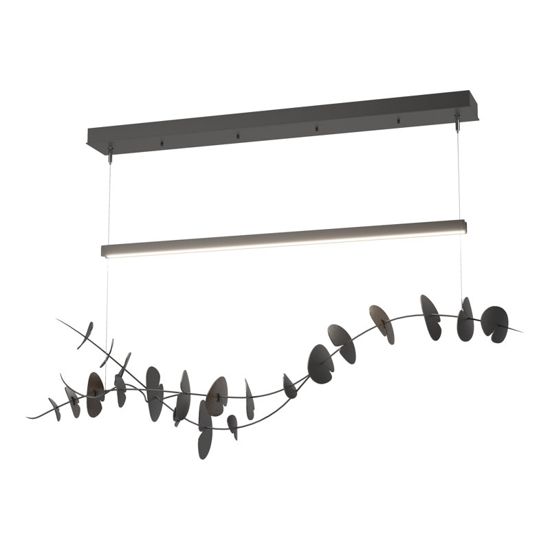 Luminaire suspendu 1 lumière Lily, Noir, Bronze huilé