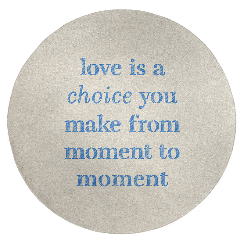Quotes Chenille Indoor Rug, Round 5'