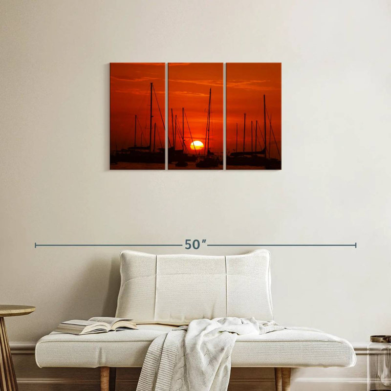 Mehar Saint Barthelemy Sailboats, 20" H x 33" W