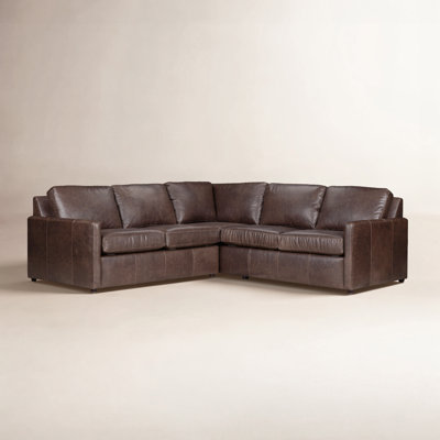 Savannah 2-Piece Genuine Leather Sectional