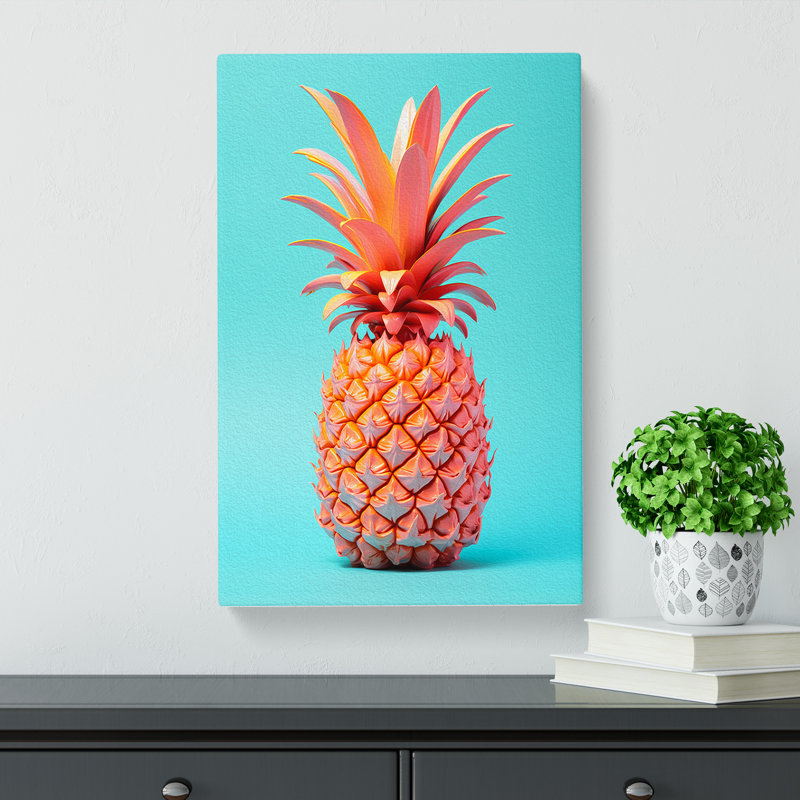 Pineapple Constructivism - Wrapped Canvas, 50cm H x 35cm W x 3cm D