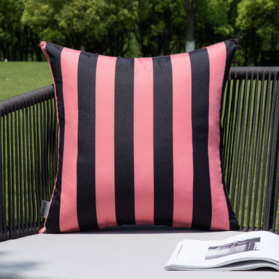 Housse de coussin extérieur rayé et insert