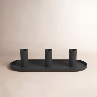 3-Piece Aluminum Candlestick Set