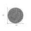 Tapis extérieur lavable à motif cachemire rond gris et argent 8 pi