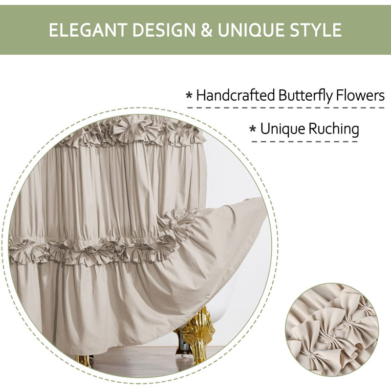 Rideau de douche Camel Ruffle