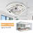 Herrada 24" Space-Saving Flush Mount Ceiling Fan with Adjustable Dimmable LED Light Kit-735677106