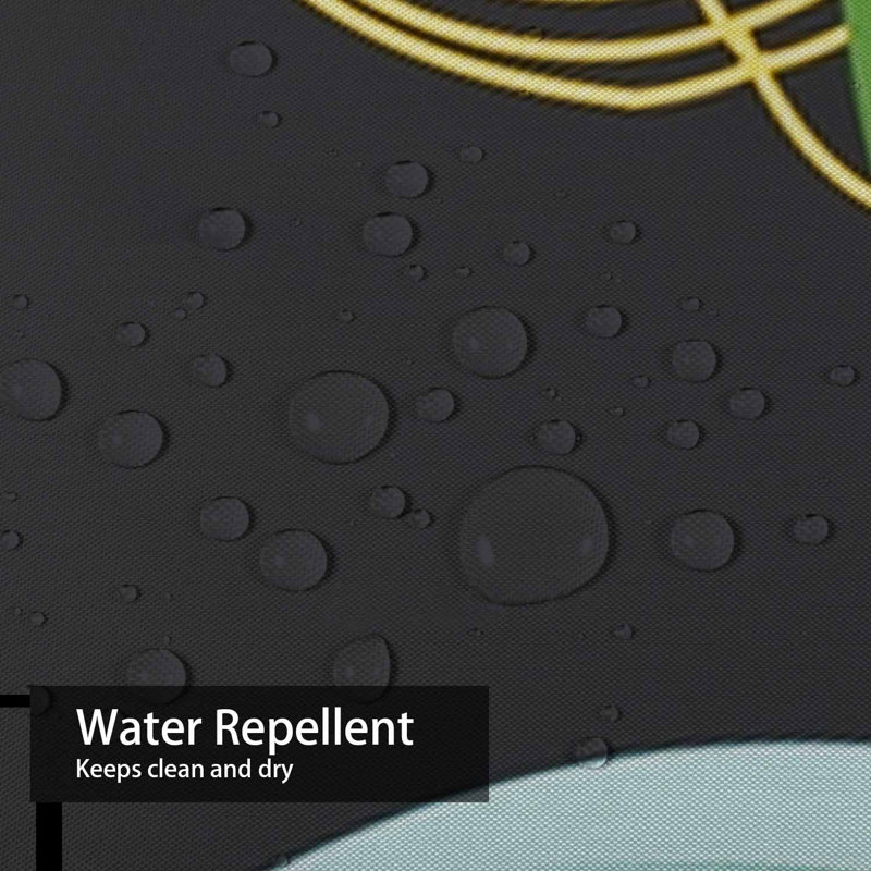 Rideau de douche à motif abstrait en tissu sans couture avec 12 crochets, L 72 po x l 78 po