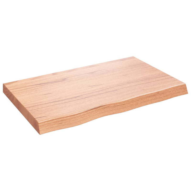 Azaree 80cm Solid Wood Bathroom Vanity Top, Light Brown
