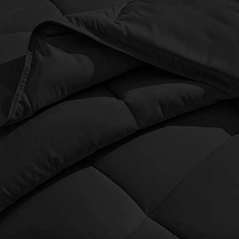 Ensemble de couette ultra douce 7 pièces dans un sac, Noir