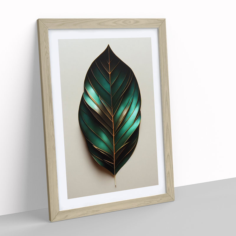 The Beautiful Leaf - Framed Print, 64cm H x 46cm W x 2cm D, Oak Framed