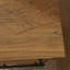Bureau en bois en L avec bureau épais de 1 pouce, brun