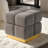 Contemporary Style Square Storage Stool