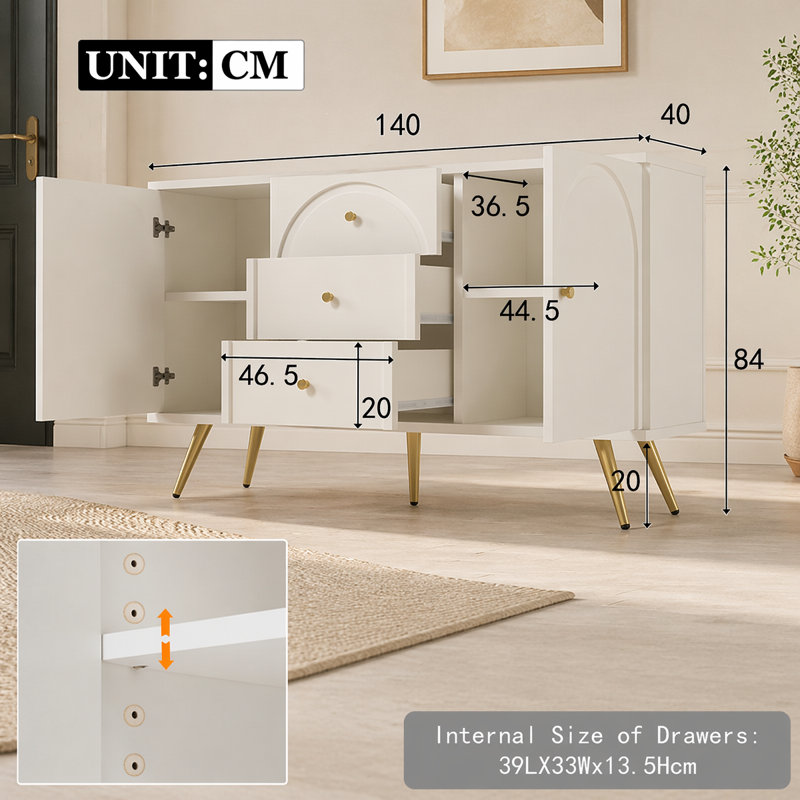 140cm Sideboard