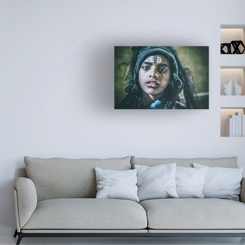 Œuvre d'art sur toile bolognaise, Pavol Stranak Shiva, H 22 po x l 32 po