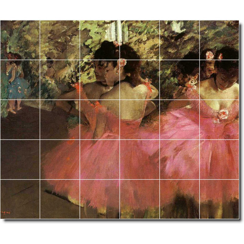 Carreau de céramique décorative 25,5 po x 21,25 po 4,25 po x 4,25 po, Danseur 02404
