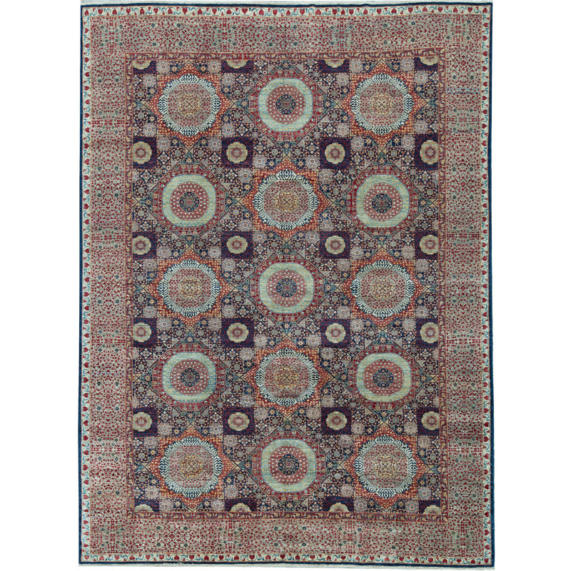 Tapis brun de haute qualité noué à la main
