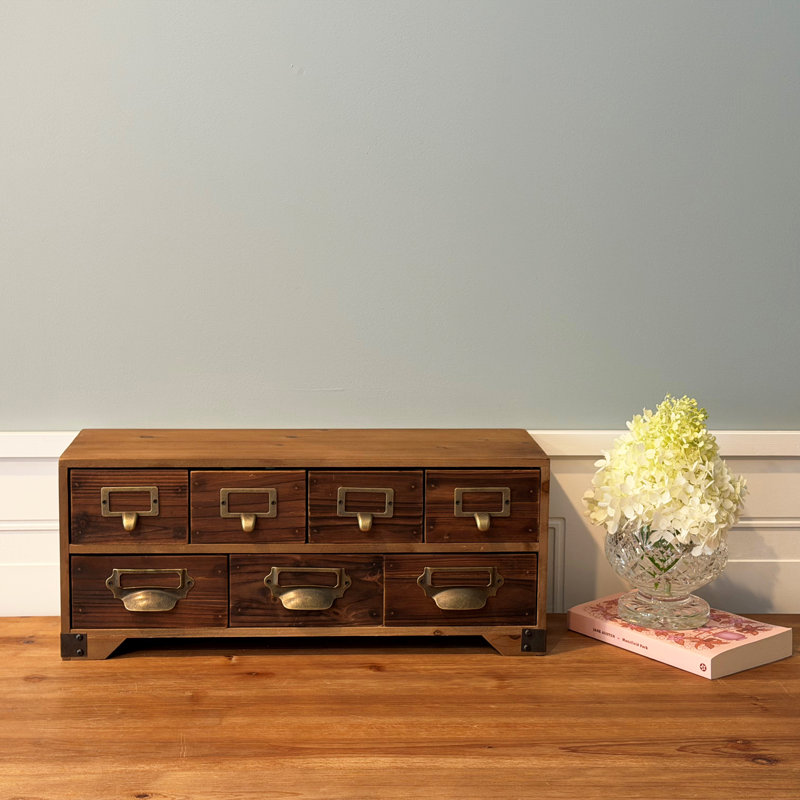 7 Drawer Desktop Apothecary Cabinet