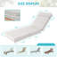 Ensemble de 2 coussins pour chaise longue d'extérieur, imperméables, housse amovible et lavable, coussins de rechange résistants aux intempéries pour jardin, piscine et terrasse, beige/m.-41111109-55894028