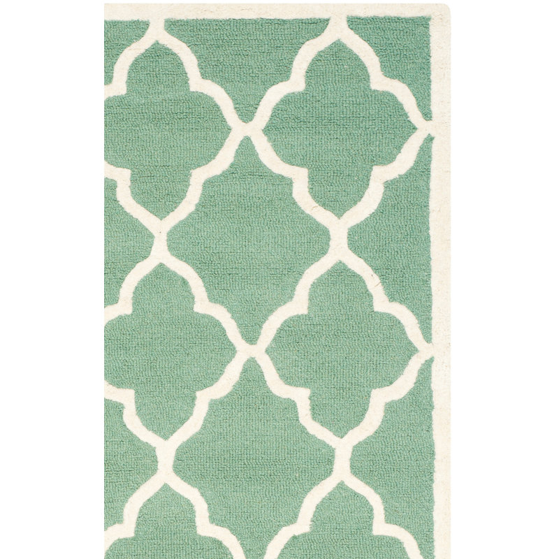 Cannen Hand Tufted Wool Geometric Rug, Rectangle 3' x 5'