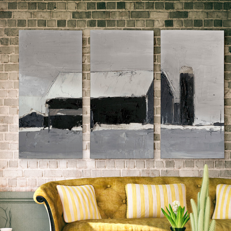 «Dynamic Barn I», reproduction sur toile 3 pièces, H 24 po x l 36 po x P 1,5 po