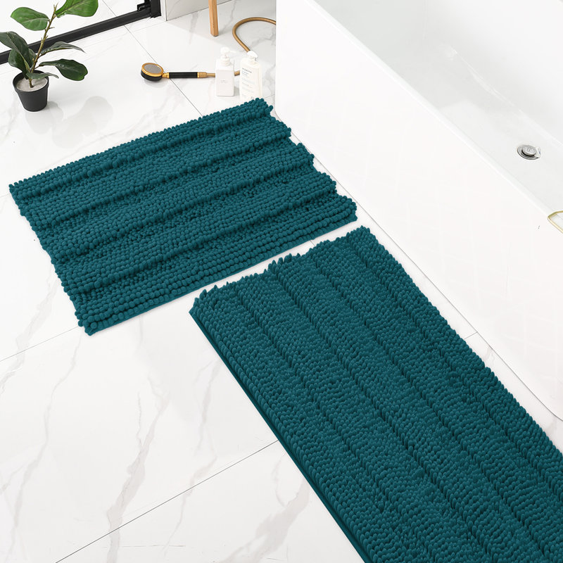 Lasse Non-Slip Bath Rug, Teal