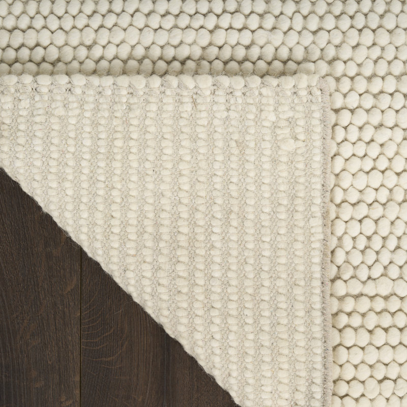 DKNY Pure Knots Ivory Modern Indoor Rug, Ivory, Rectangle 7'9" x 9'9"
