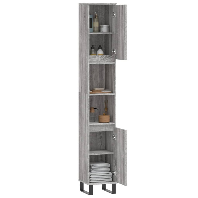 Bathroom Cabinet, Grey Sonoma