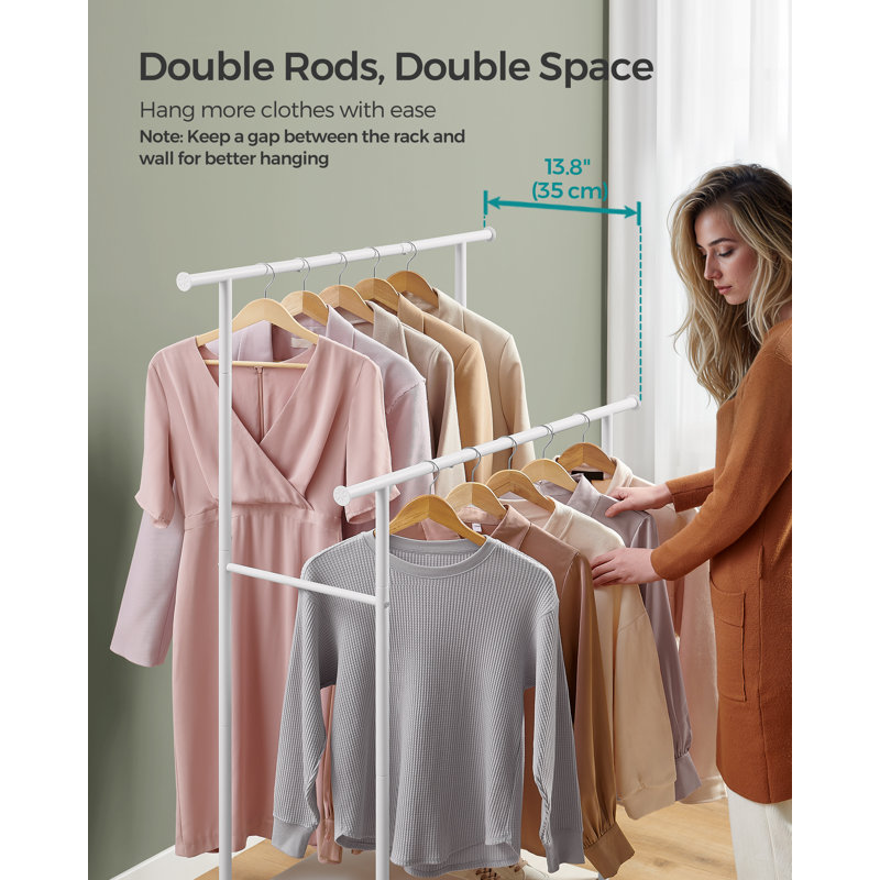 Seith 98.5cm Rolling Clothing Rack