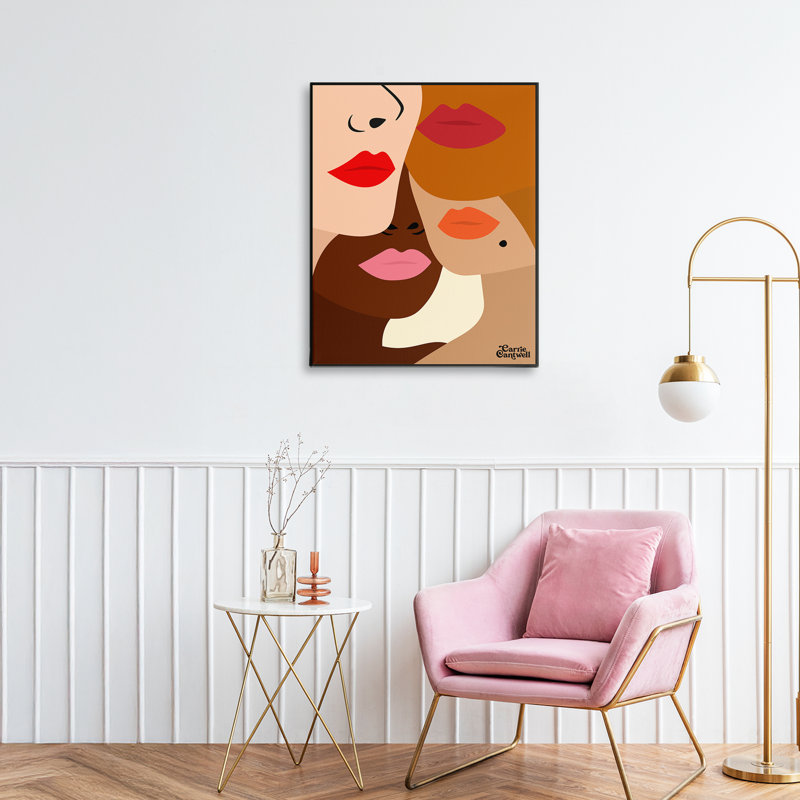 Plusieurs visages de femmes, conception de Carrie Cantwell, H 20 po x l 16 po