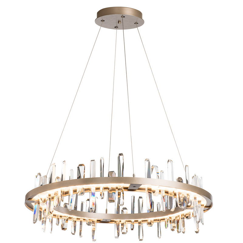 Solitude Circular LED Chandelier, Soft Gold