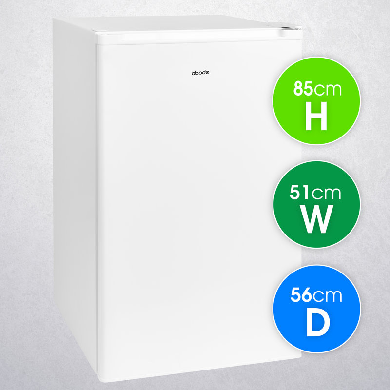Abode 114m³ L Freestanding Mini Fridge, White