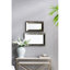 Miroir rectangulaire polyvalent argent antique avec des détails floraux exquis pour la décoration intérieure