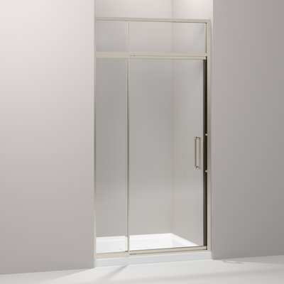 Lattis 42" x 89.5" Pivot Shower Door with Sliding Steam Transom