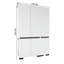 Armoire moderne avec tablettes, blanc et anthracite, 53,1 po x 82,7 po x 20,5 po | Panneau de particules 100% mélaminé, pieds en plastique | Solution de rangement murale, durable et élégante pour la maison et le bureau-1900673700