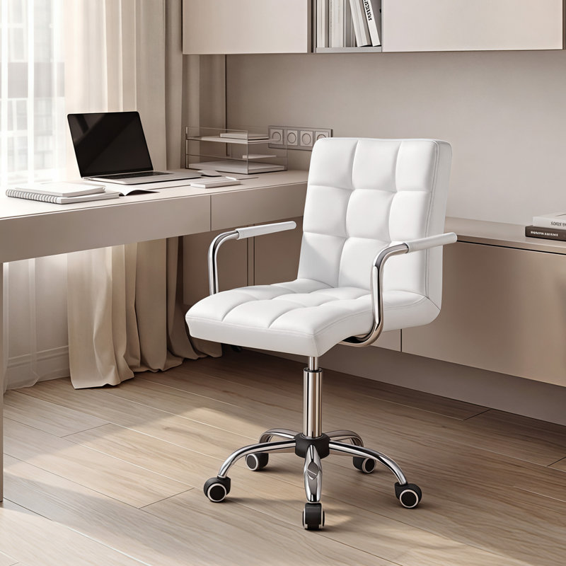 Chaise de bureau ergonomique réglable à 360 ° Rawtenstall avec accoudoirs amovibles Rawtenstall, Blanc