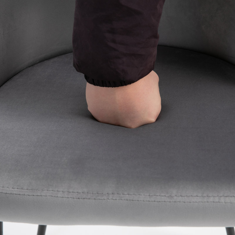 Chaise parsons en velours gris