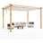 Outdoor Pergola Gazebo, Powder-Coated Metal Frame with Retractable Canopy, 10 ft. W x 10 ft. D, for Backyard, Patio, Deck and Porch-111154500-126058712
