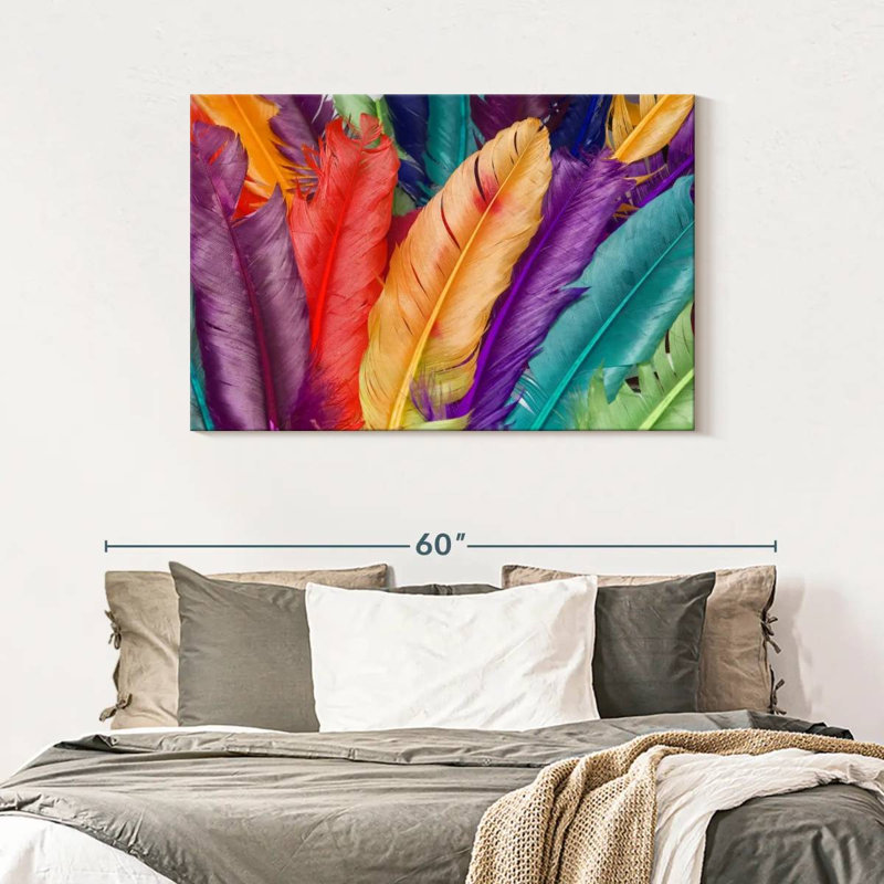 Kerner Vibrant Feathers, 30" H x 45" W