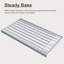 Ensemble de plancher de salle de bain 60 po x 32 po antidérapant blanc