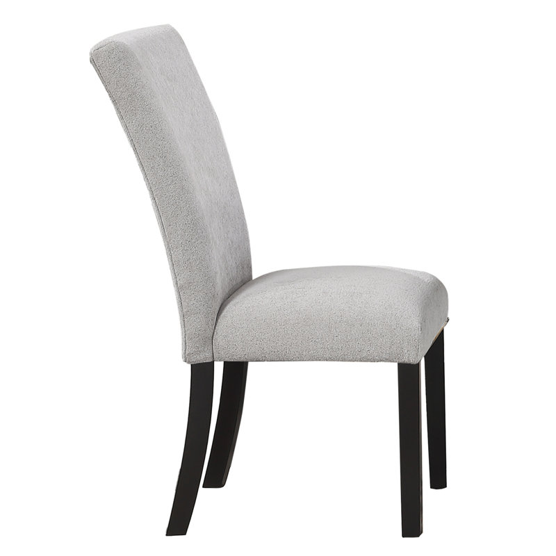Chaise d'appoint en chenille Artemis, Chenille gris, Noir