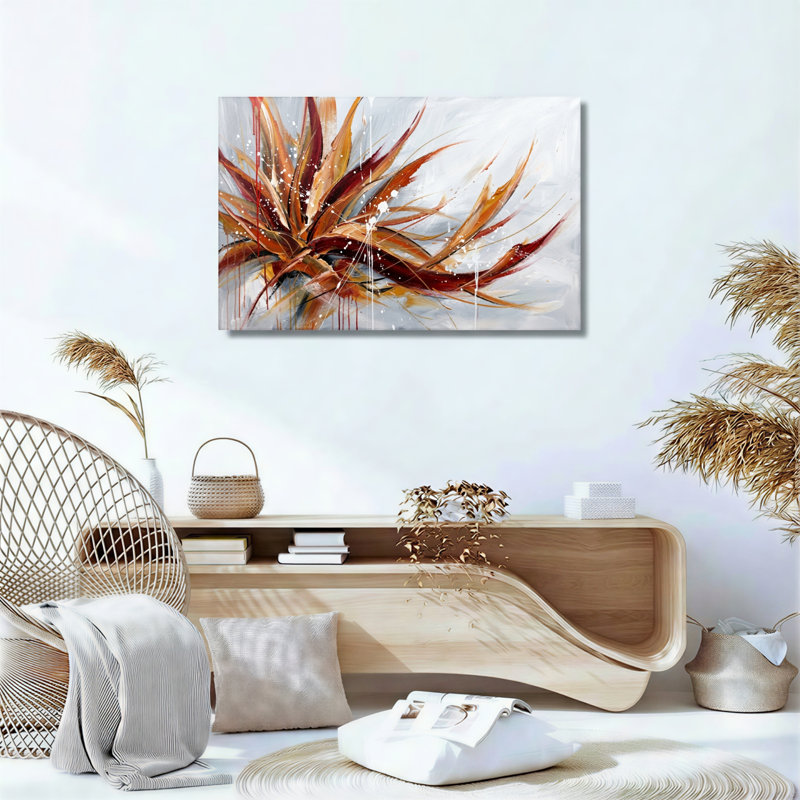 Ensemble de 1 tableau abstrait floral sur toile, H 18 po x l 24 po, Wrapped Canvas