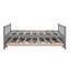 Lit de jour avec couchette et tiroirs, taille simple, gris
