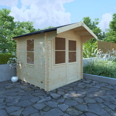 The Caspian Tongue & Groove Log Cabin 8x8w
