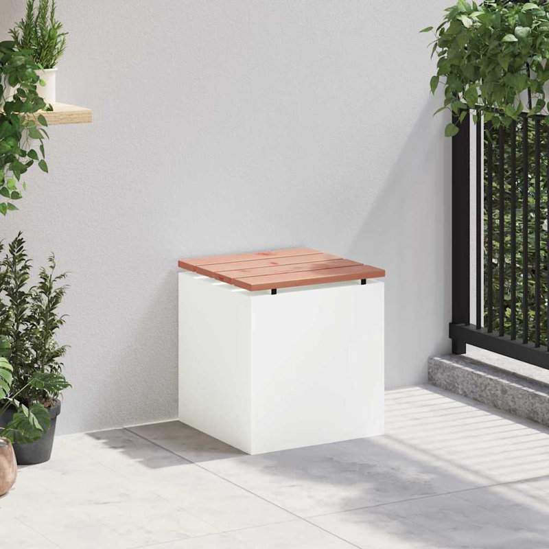 Outdoor Bench, 43cm H x 40cm W x 40cm D, White