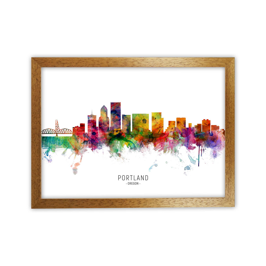 Portland Oregon Skyline by Michael Tompsett - Print
