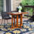 3Ft. Brown Rectangular Patio Folding Wood Table