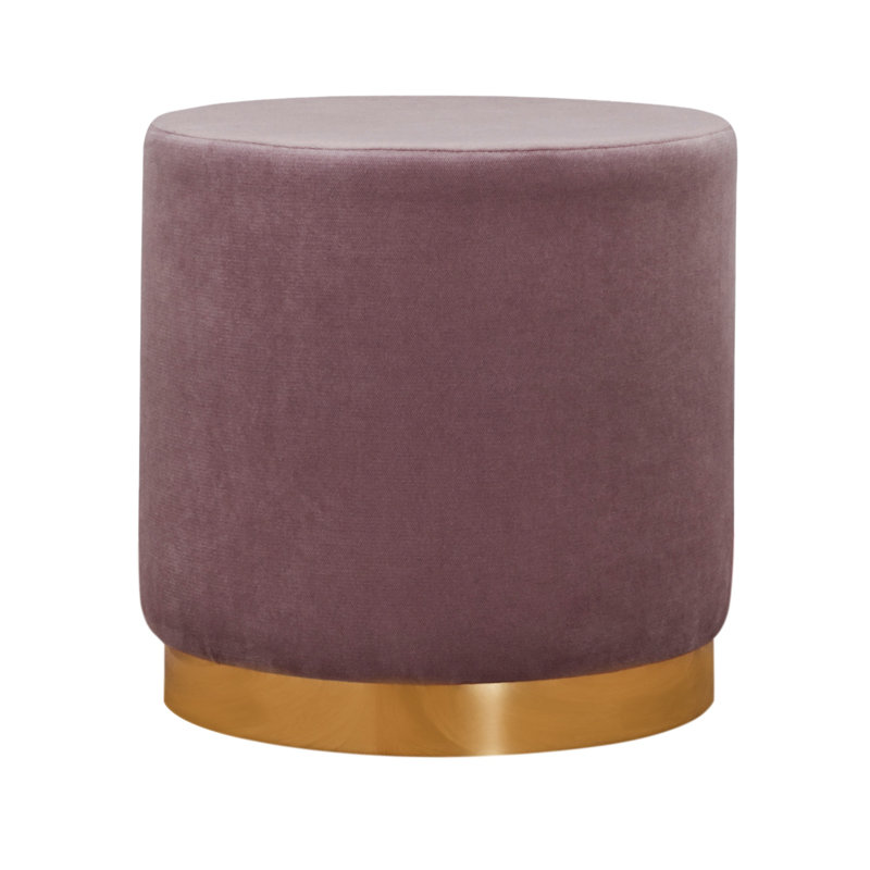 Repose-pieds rond 15,7 po Frasure, Lilas 100% polyester