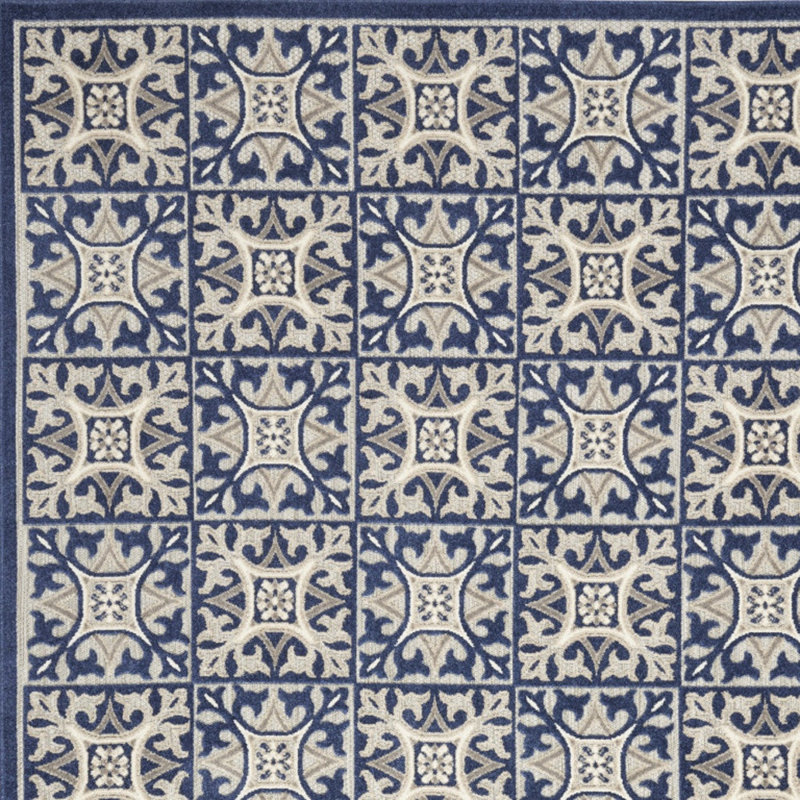 Tapis intérieur / extérieur bleu Aloha, Rectangle 6 pi x 9 pi